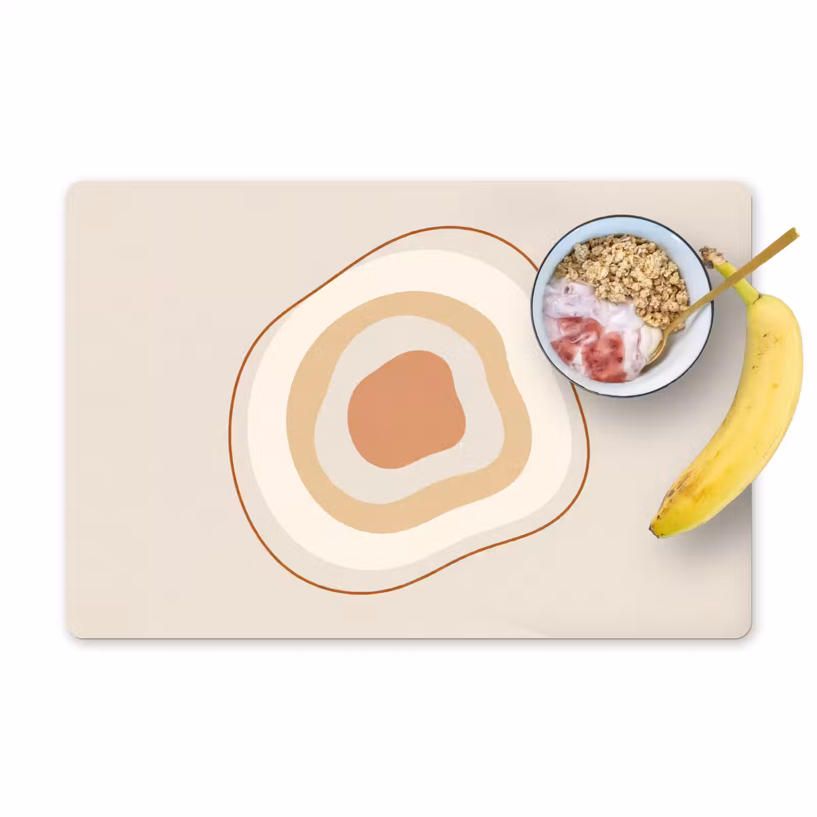 Placemat - 6 stuks - Abstract - Organisch - Modern - Beige - Kunst — 1