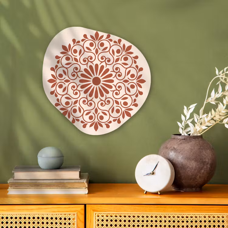 Organisch schilderij forex - Decoratie - Cirkel - Symmetrisch - Modern - Roodbruin — 2