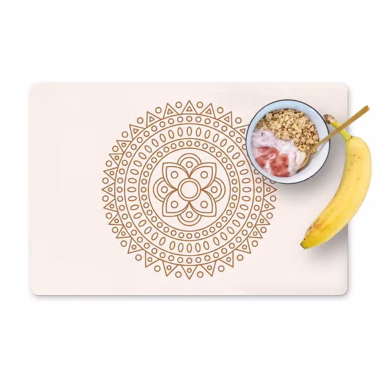 Placemat - 6 stuks - Mandala - Geometrisch - Abstract - Oosters - Bruin — 1