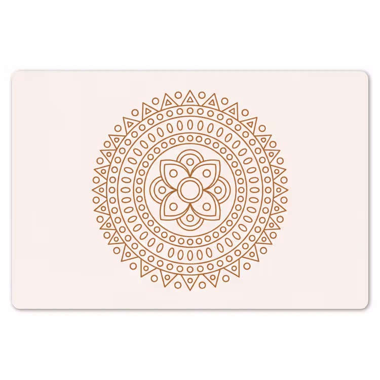 Placemat - 6 stuks - Mandala - Geometrisch - Abstract - Oosters - Bruin — 7