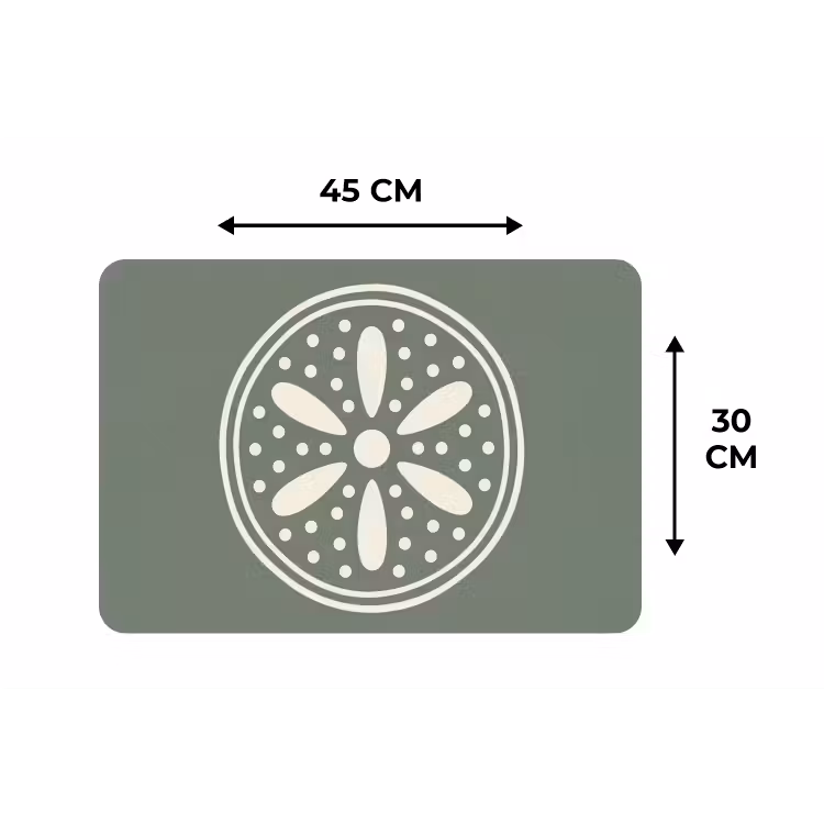 Placemat - 6 stuks - Patroon - Cirkel - Abstract - Groen - Decoratie — 3
