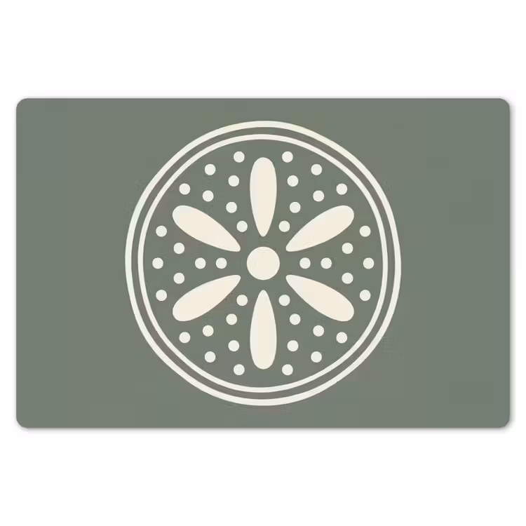 Placemat - 6 stuks - Patroon - Cirkel - Abstract - Groen - Decoratie — 7