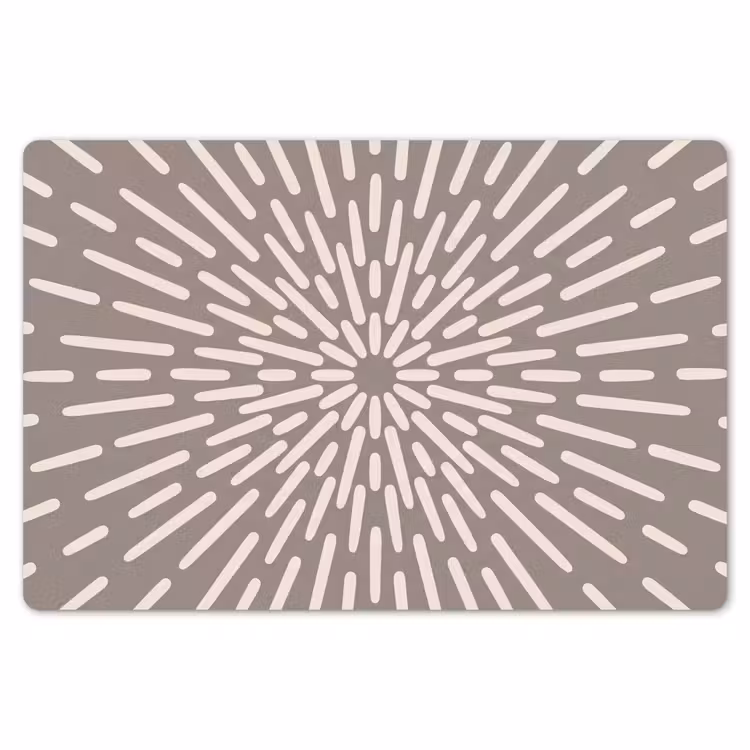 Placemat - 6 stuks - Patroon - Stralen - Abstract - Modern - Grijs — 7