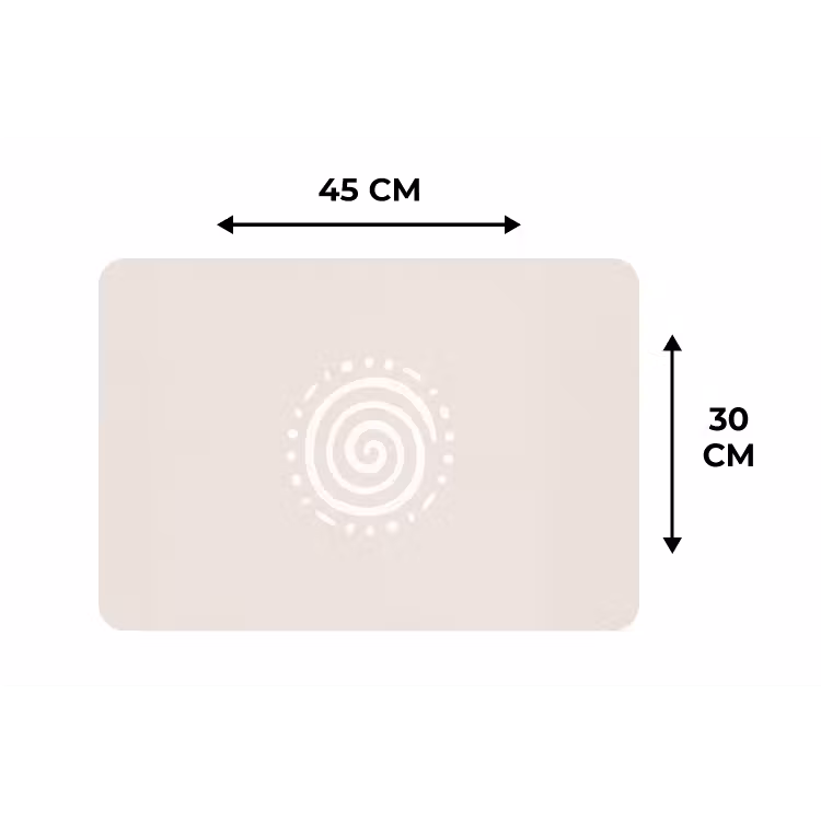 Placemat - 6 stuks - Symbool - Spiraal - Abstract - Minimalistisch - Beige — 3