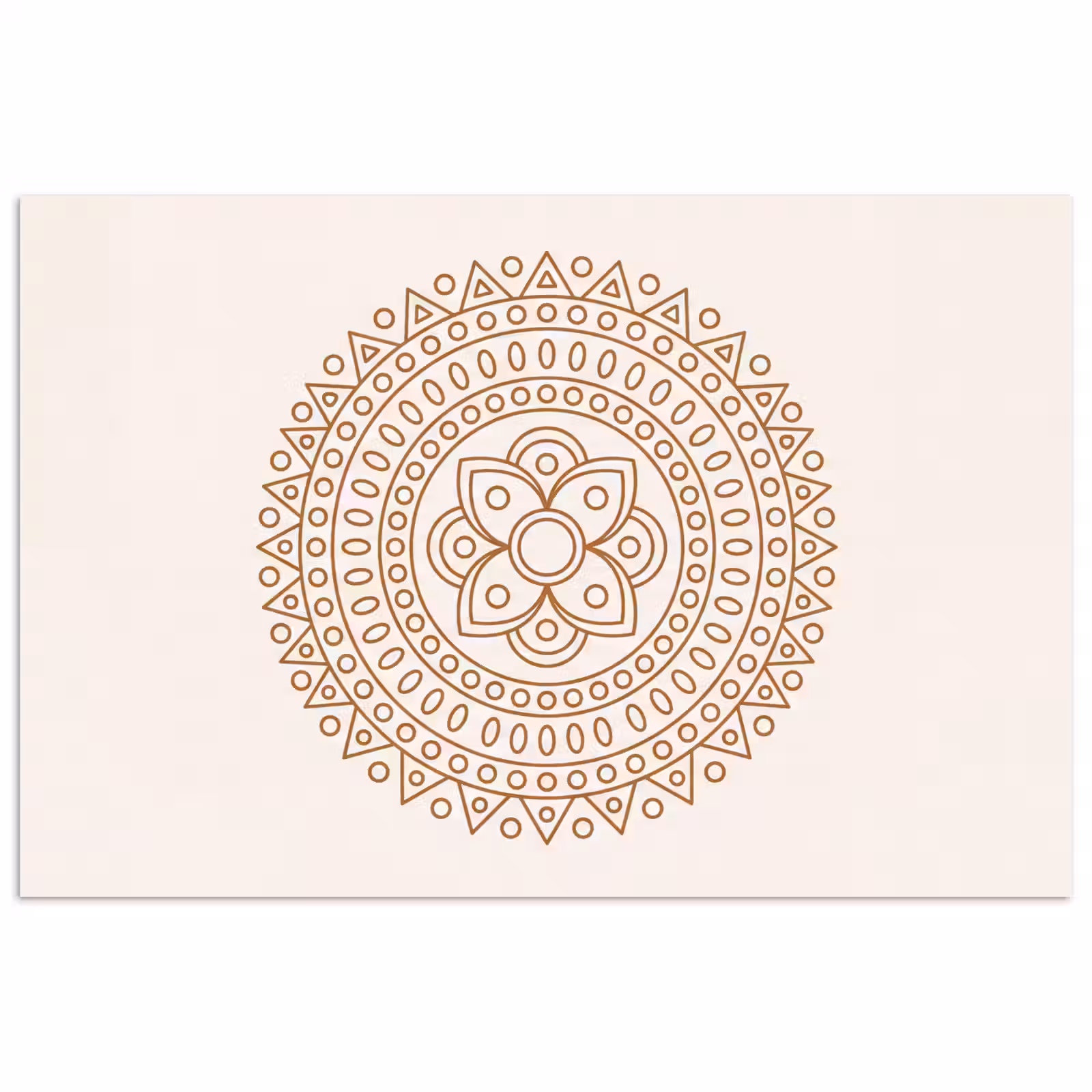 Poster - Mandala - Geometrisch - Abstract - Oosters - Bruin — 1