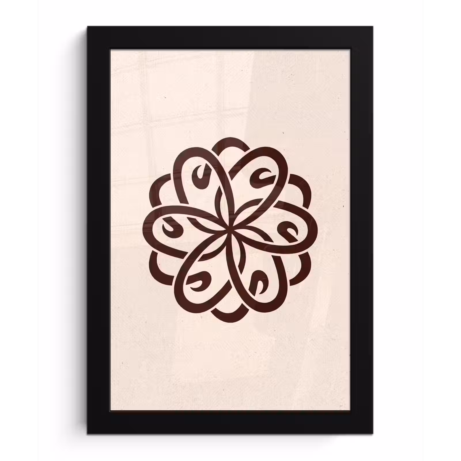 Poster met lijst - Patroon - Knoop - Abstract - Modern - Bruin — 1