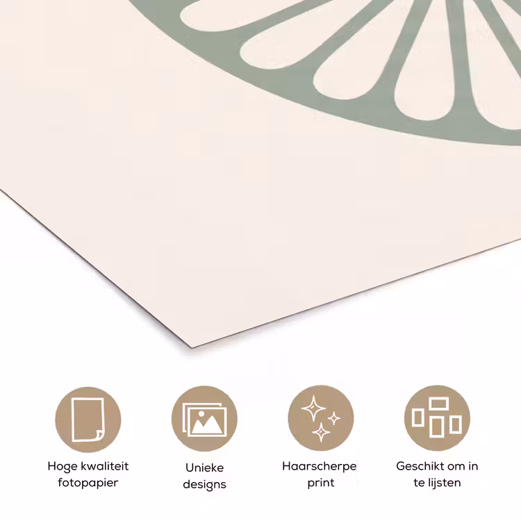 Poster - Abstract - Patroon - Radiaal - Modern - Groen — 5