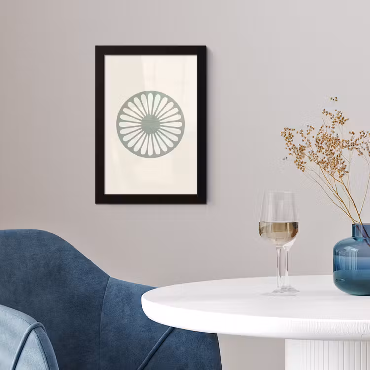 Poster met lijst - Abstract - Patroon - Radiaal - Modern - Groen — 2