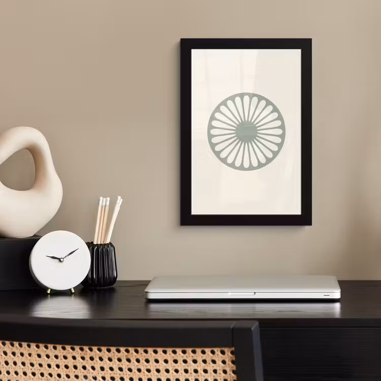 Poster met lijst - Abstract - Patroon - Radiaal - Modern - Groen — 3