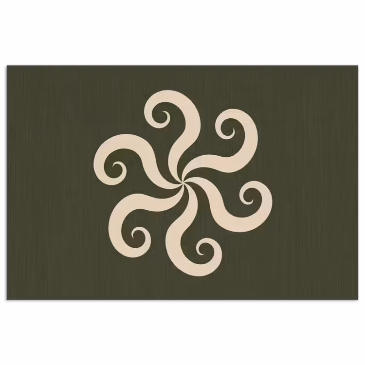 Poster - Patroon - Spiraal - Abstract - Modern - Groen — 1