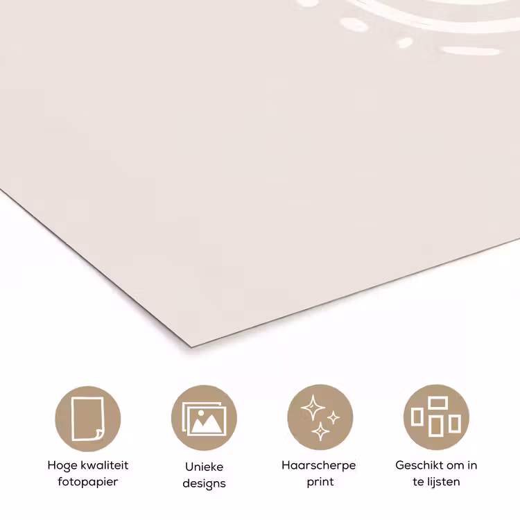 Poster - Symbool - Spiraal - Abstract - Minimalistisch - Beige — 5