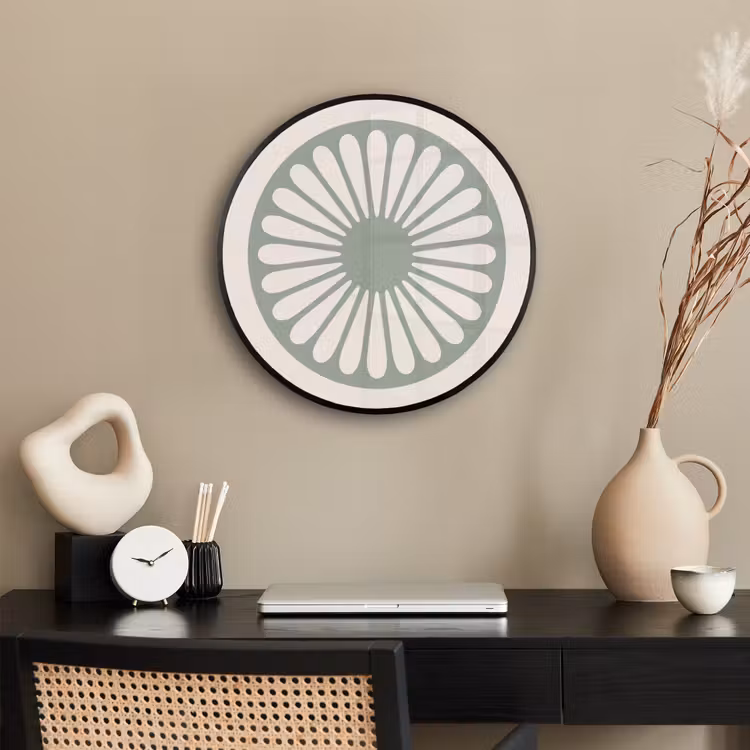 Ronde fotolijst - Abstract - Patroon - Radiaal - Modern - Groen — 3