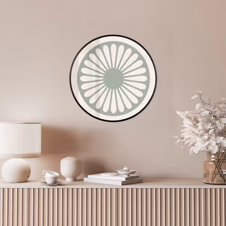 Ronde fotolijst - Abstract - Patroon - Radiaal - Modern - Groen — 5