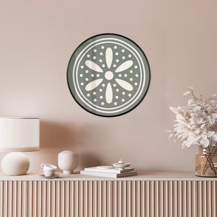 Ronde fotolijst - Patroon - Cirkel - Abstract - Groen - Decoratie — 5