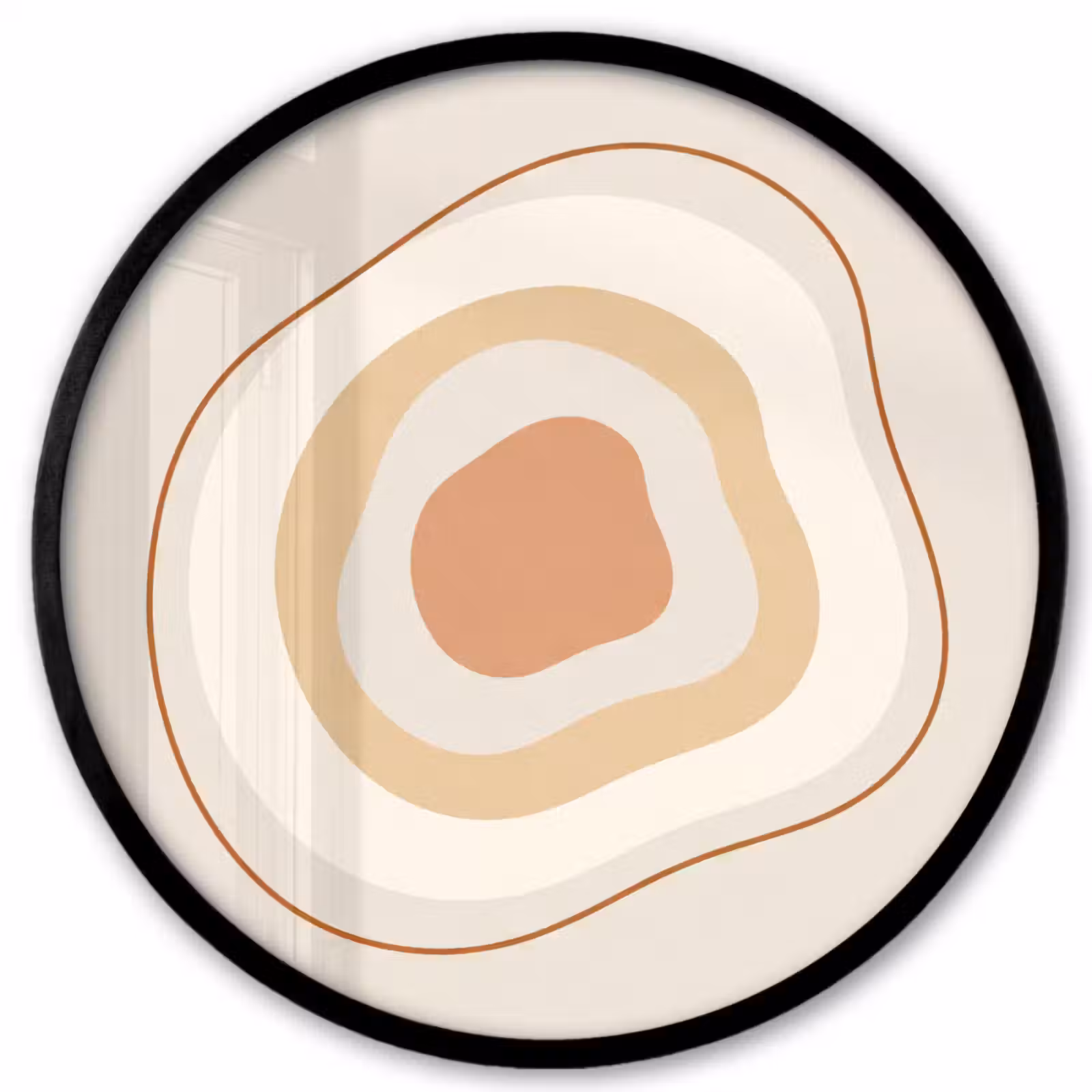 Ronde fotolijst - Abstract - Organisch - Modern - Beige - Kunst — 1
