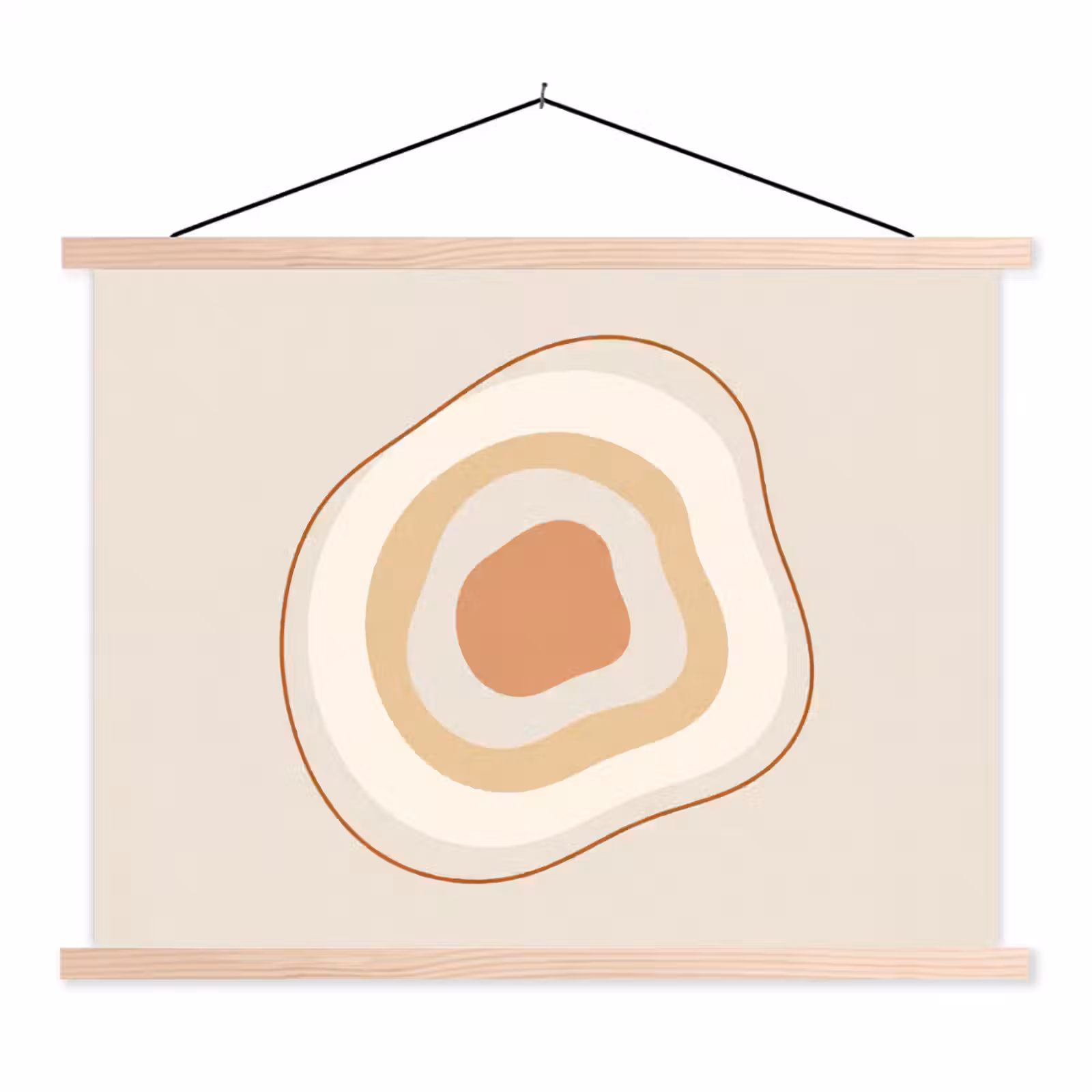 Schoolplaat - Abstract - Organisch - Modern - Beige - Kunst — 1