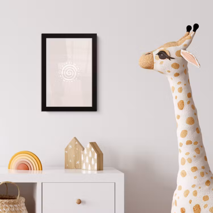 Poster met lijst - Symbool - Spiraal - Abstract - Minimalistisch - Beige — 5