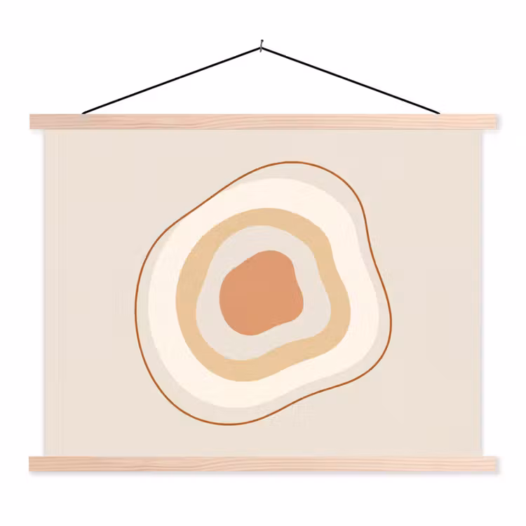 Schoolplaat - Abstract - Organisch - Modern - Beige - Kunst — 1