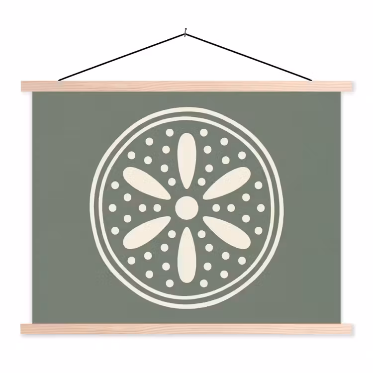 Schoolplaat - Patroon - Cirkel - Abstract - Groen - Decoratie — 1