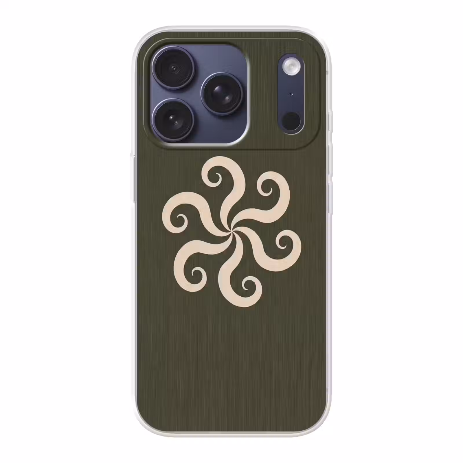 Telefoonhoesje - Patroon - Spiraal - Abstract - Modern - Groen — 1