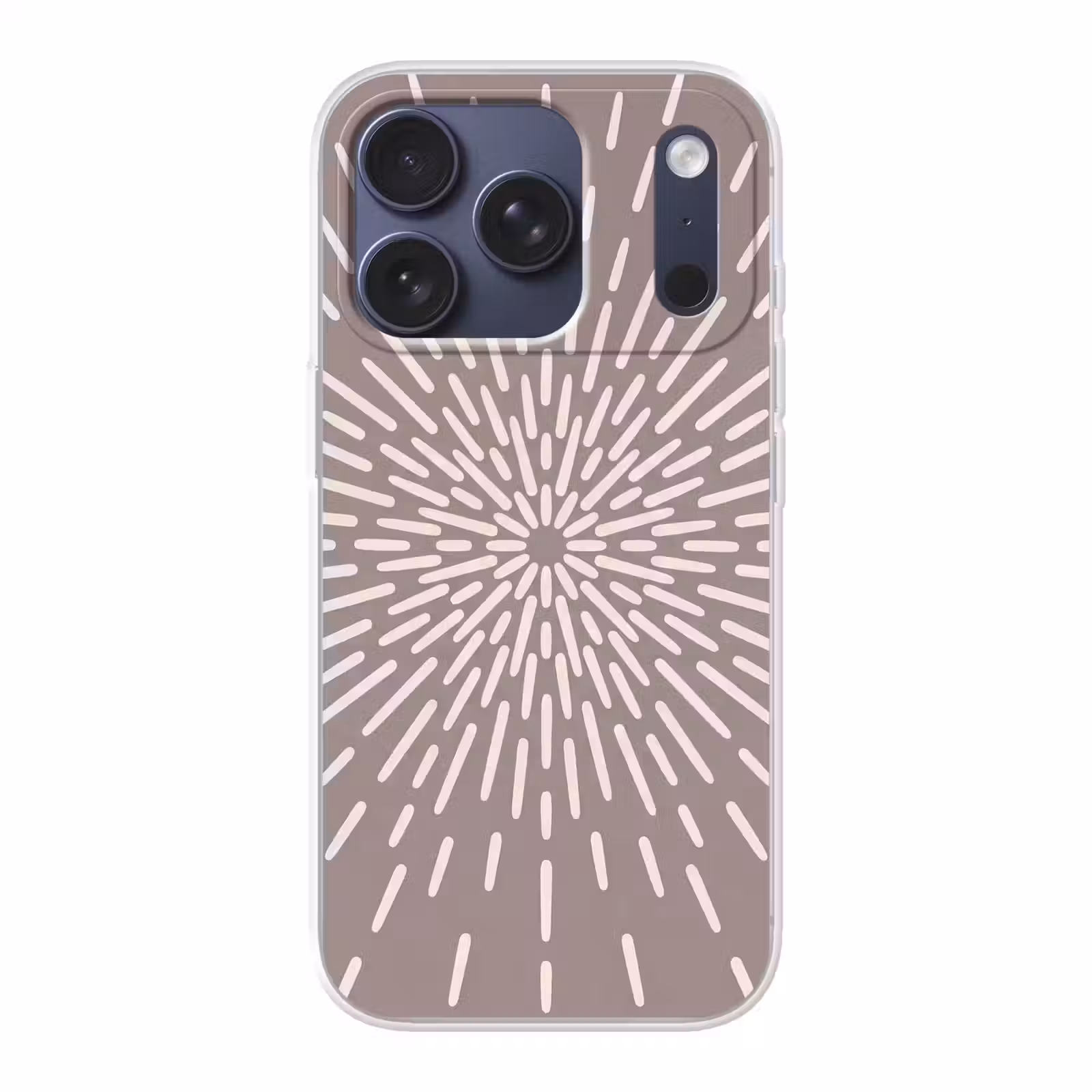 Telefoonhoesje - Patroon - Stralen - Abstract - Modern - Grijs — 1