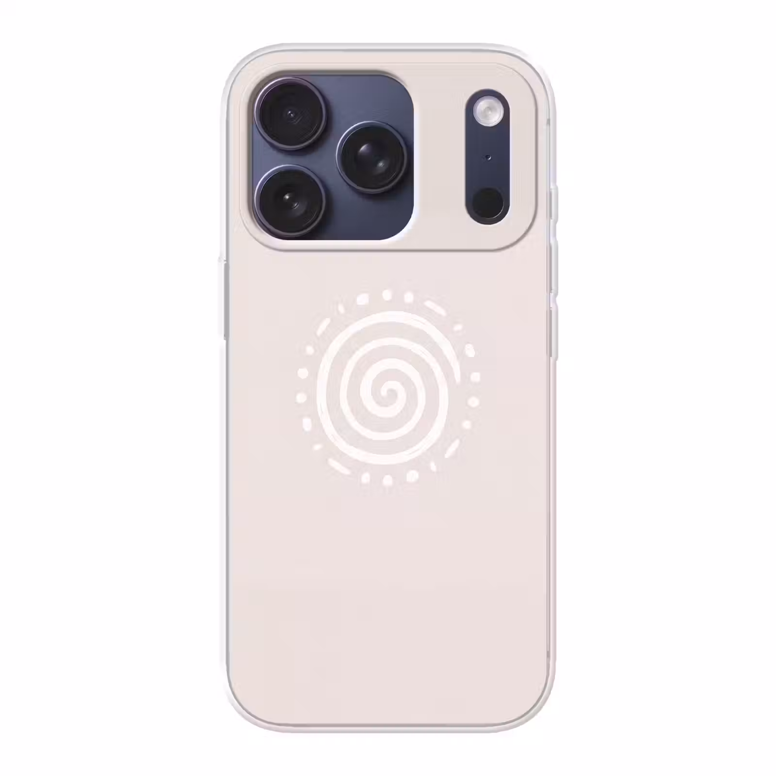 Telefoonhoesje - Symbool - Spiraal - Abstract - Minimalistisch - Beige — 1