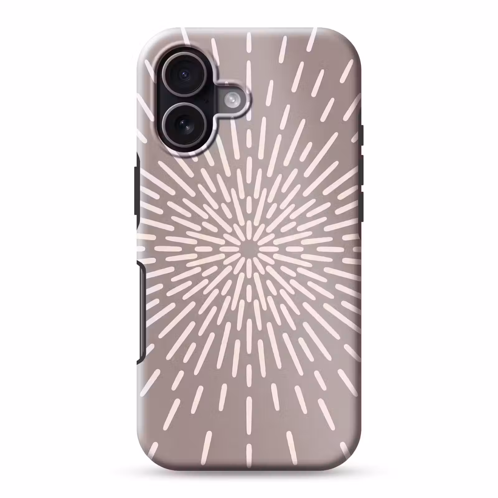 Telefoonhoesje Toughcase - Patroon - Stralen - Abstract - Modern - Grijs — 1