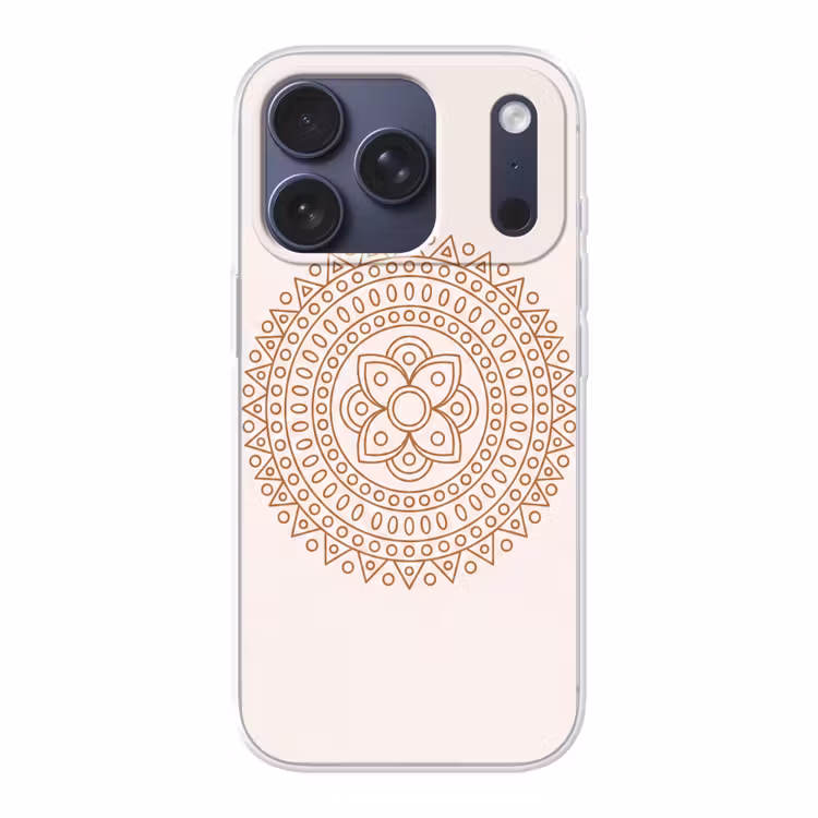 Telefoonhoesje - Mandala - Geometrisch - Abstract - Oosters - Bruin — 1