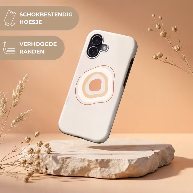 Telefoonhoesje Toughcase - Abstract - Organisch - Modern - Beige - Kunst — 5