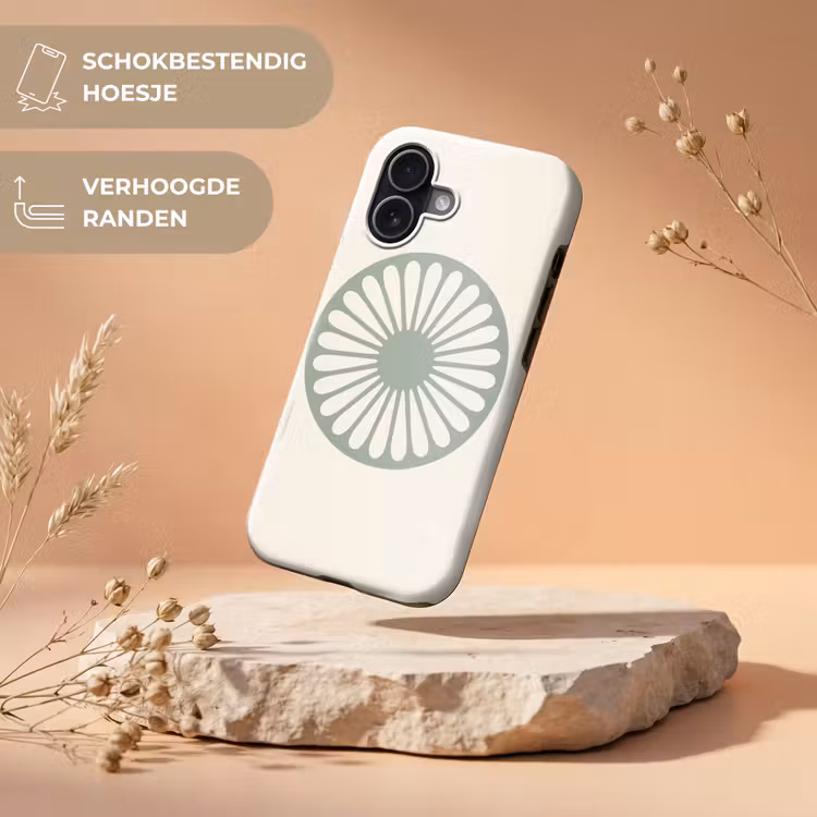 Telefoonhoesje Toughcase - Abstract - Patroon - Radiaal - Modern - Groen — 5