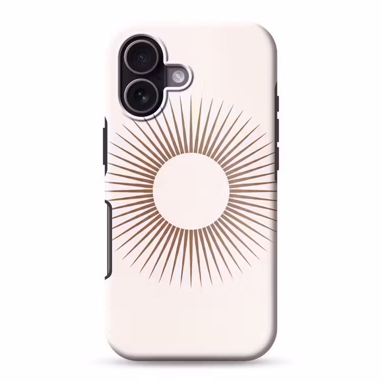 Telefoonhoesje Toughcase - Abstract - Zon - Symbool - Modern - Beige — 1