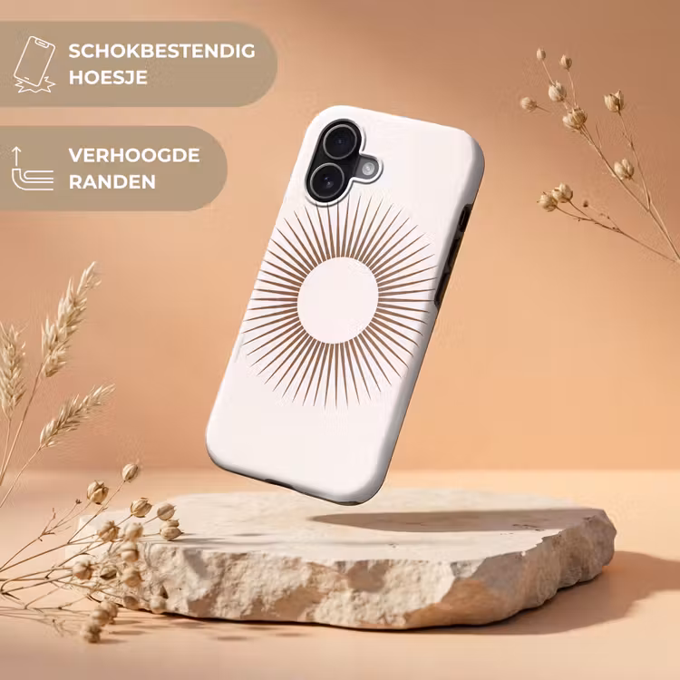 Telefoonhoesje Toughcase - Abstract - Zon - Symbool - Modern - Beige — 5