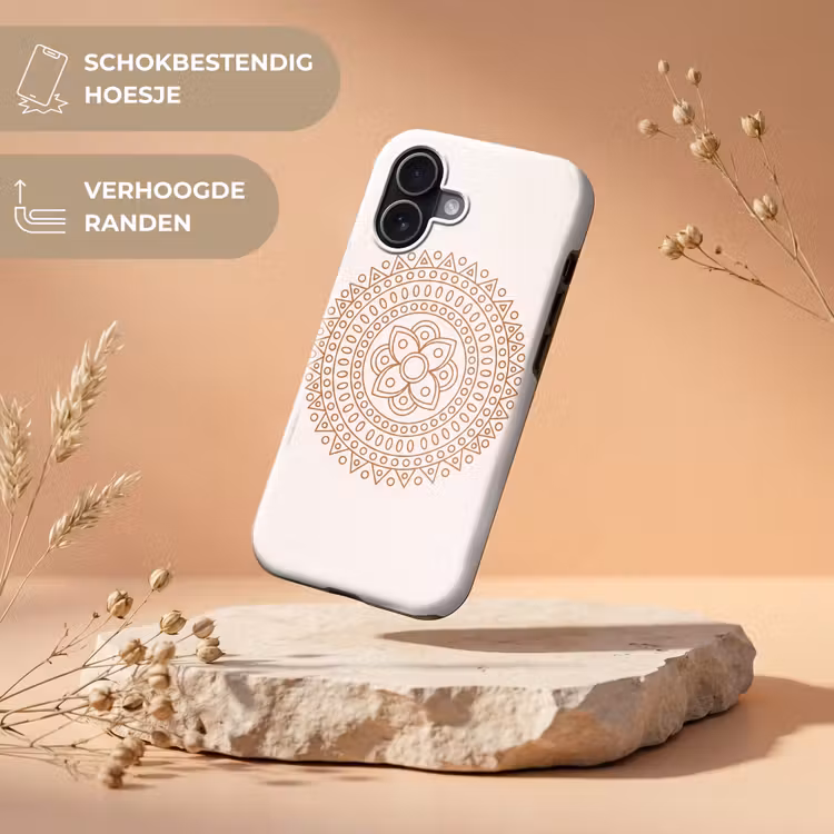 Telefoonhoesje Toughcase - Mandala - Geometrisch - Abstract - Oosters - Bruin — 5