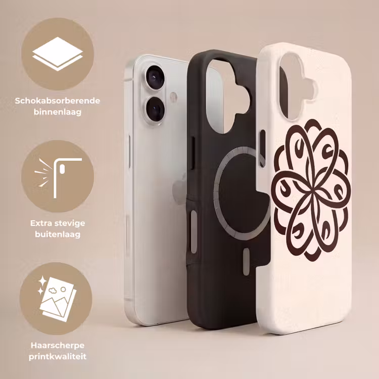 Telefoonhoesje Toughcase - Patroon - Knoop - Abstract - Modern - Bruin — 3
