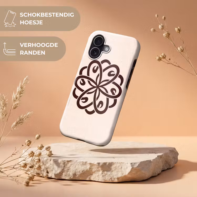 Telefoonhoesje Toughcase - Patroon - Knoop - Abstract - Modern - Bruin — 5