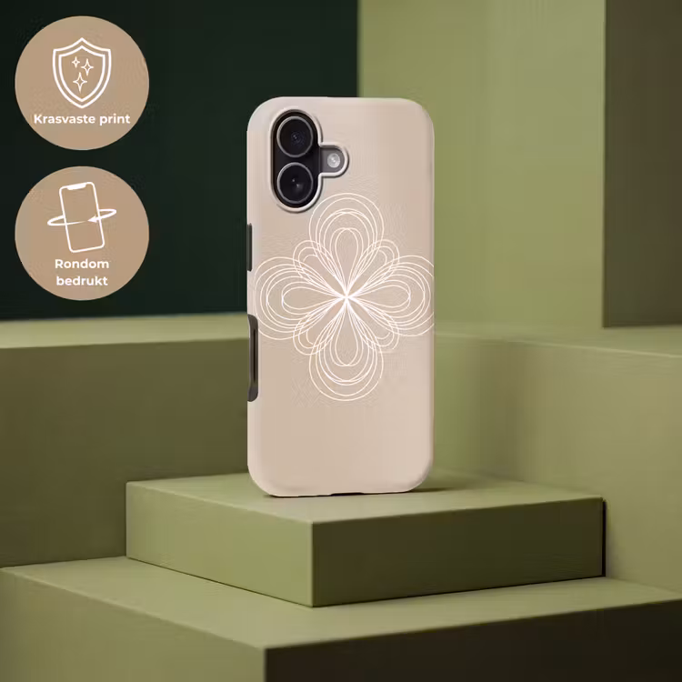 Telefoonhoesje Toughcase - Patroon - Lijnen - Abstract - Minimalistisch - Beige — 7