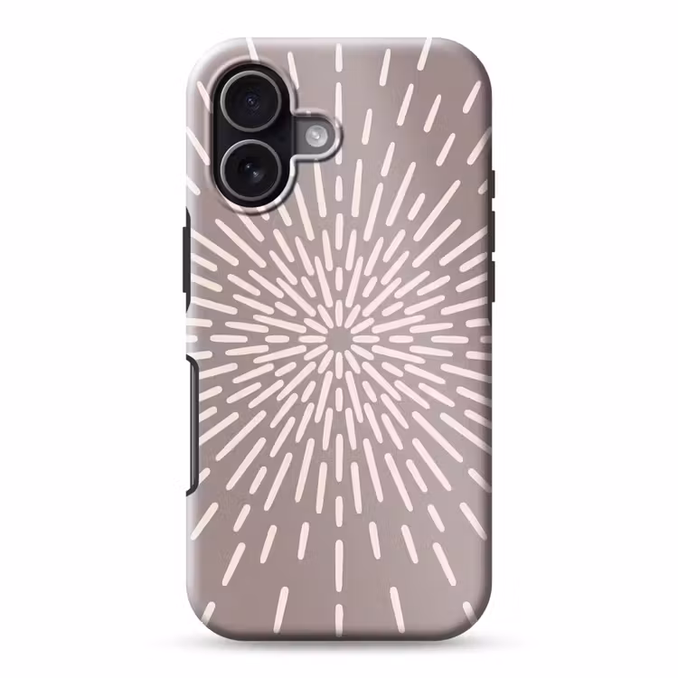 Telefoonhoesje Toughcase - Patroon - Stralen - Abstract - Modern - Grijs — 1
