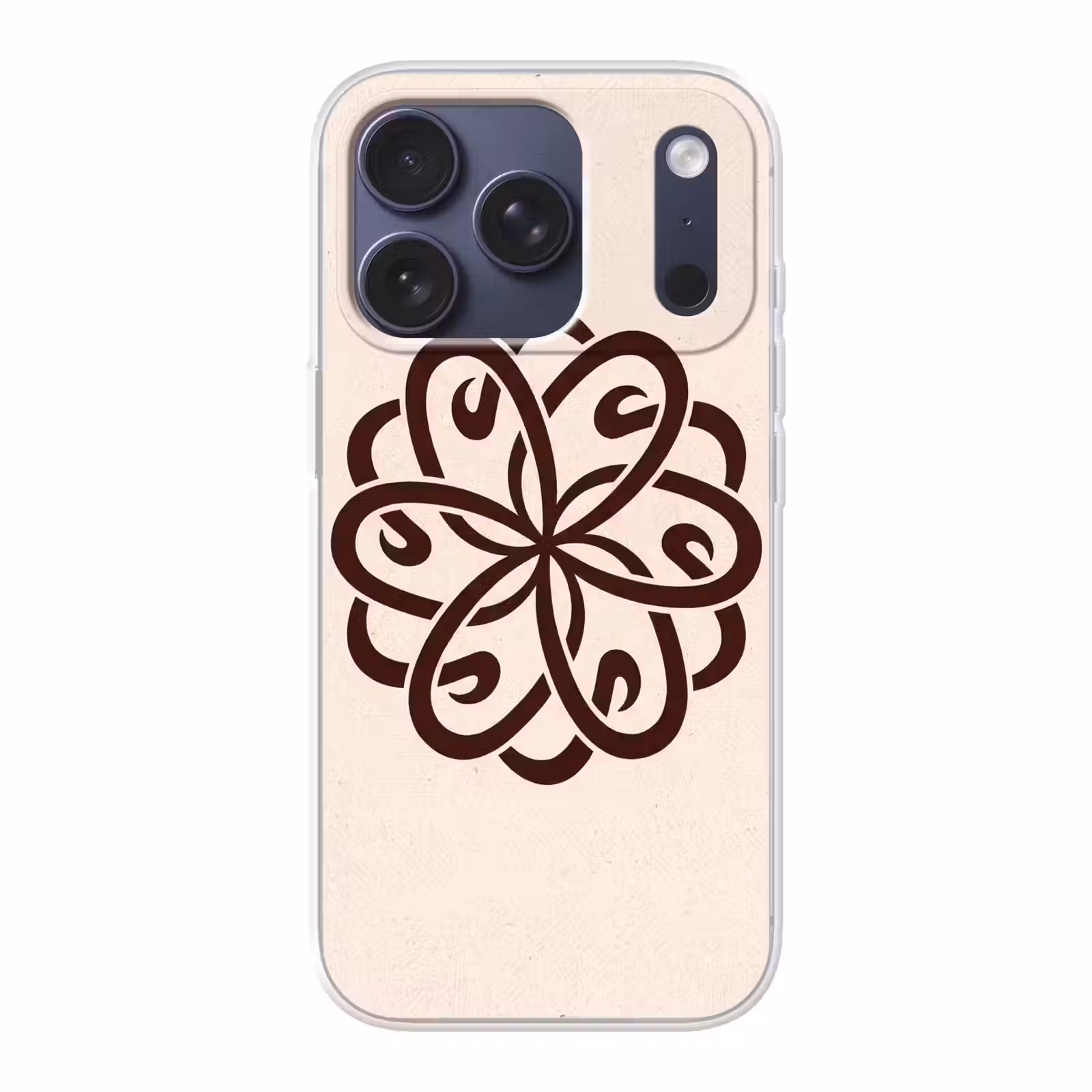 Telefoonhoesje - Patroon - Knoop - Abstract - Modern - Bruin — 1