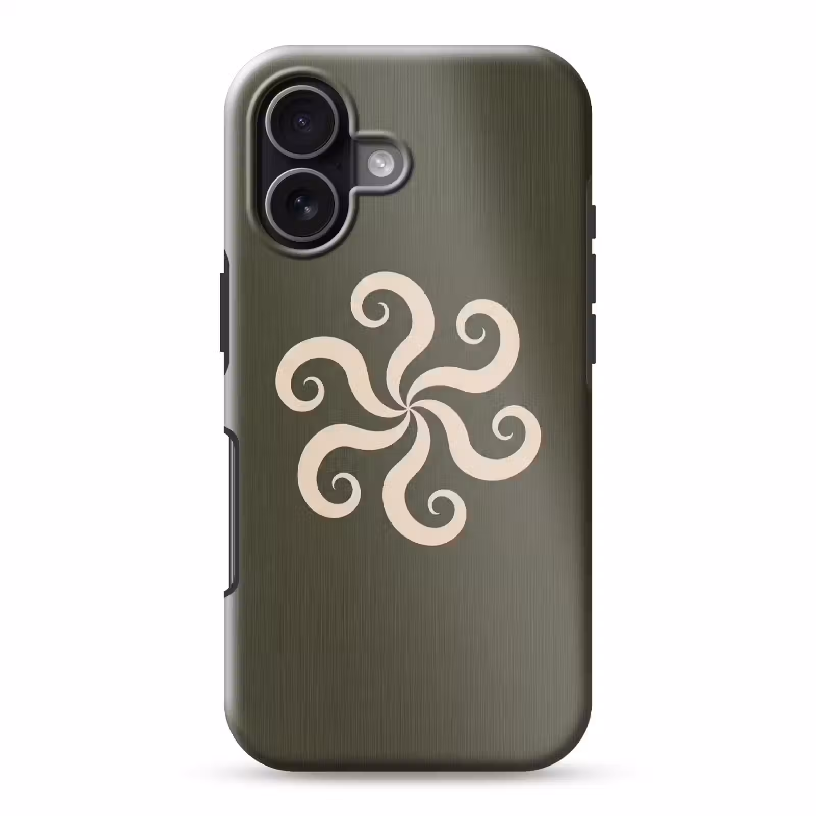 Telefoonhoesje Toughcase - Patroon - Spiraal - Abstract - Modern - Groen — 1