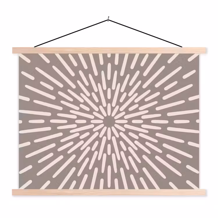 Schoolplaat - Patroon - Stralen - Abstract - Modern - Grijs — 1