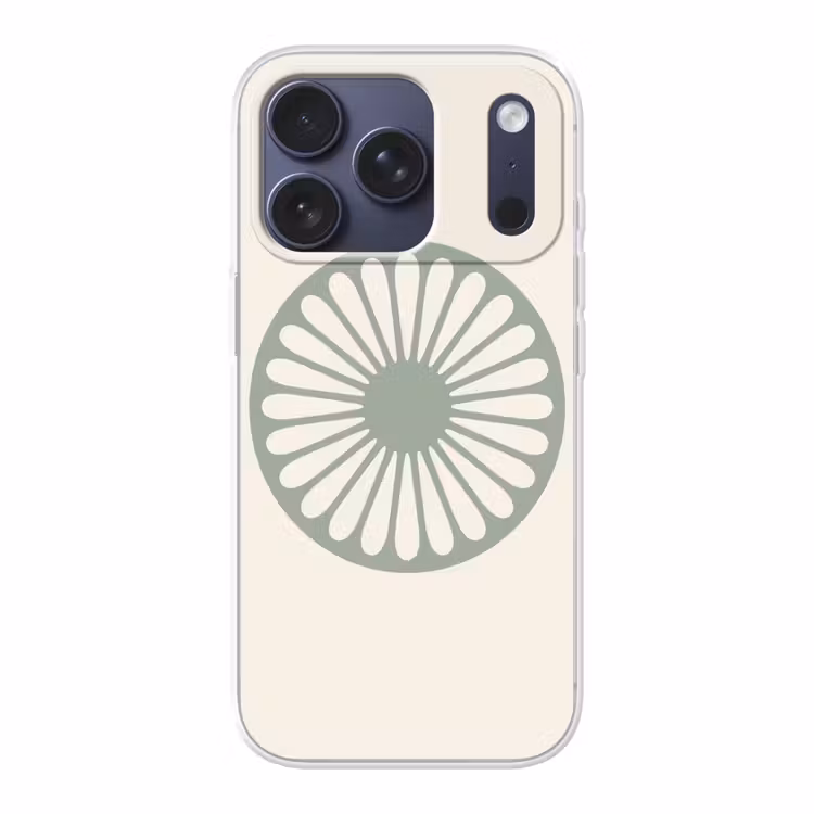 Telefoonhoesje - Abstract - Patroon - Radiaal - Modern - Groen — 1