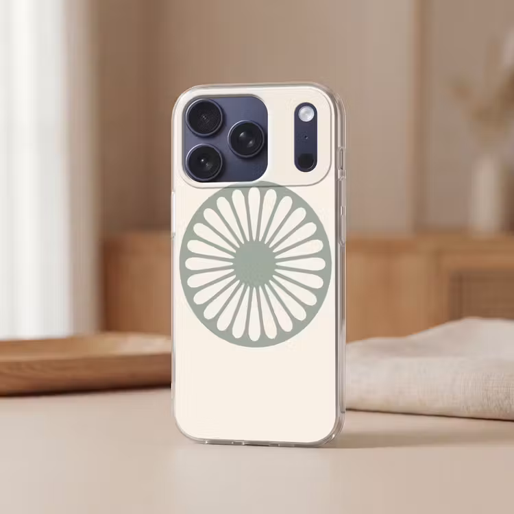 Telefoonhoesje - Abstract - Patroon - Radiaal - Modern - Groen — 3