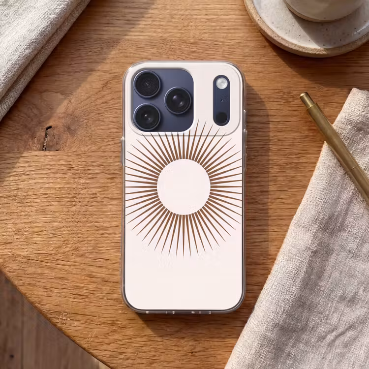 Telefoonhoesje - Abstract - Zon - Symbool - Modern - Beige — 2