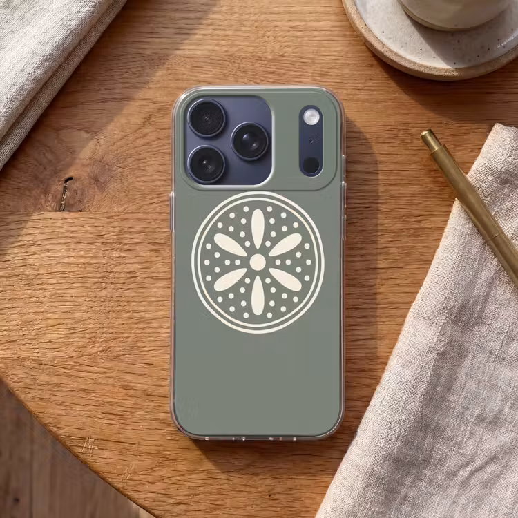 Telefoonhoesje - Patroon - Cirkel - Abstract - Groen - Decoratie — 2
