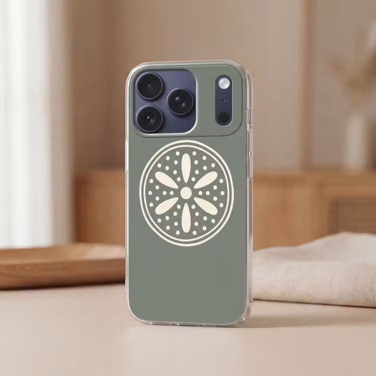 Telefoonhoesje - Patroon - Cirkel - Abstract - Groen - Decoratie — 3