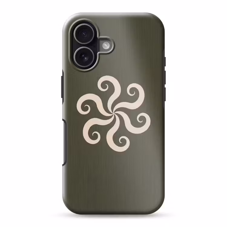 Telefoonhoesje Toughcase - Patroon - Spiraal - Abstract - Modern - Groen — 1