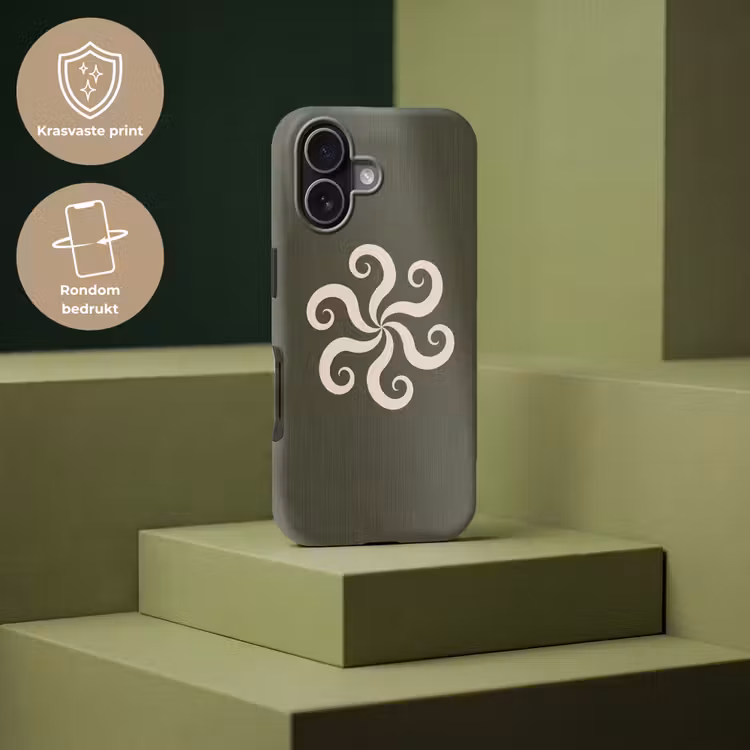 Telefoonhoesje Toughcase - Patroon - Spiraal - Abstract - Modern - Groen — 7