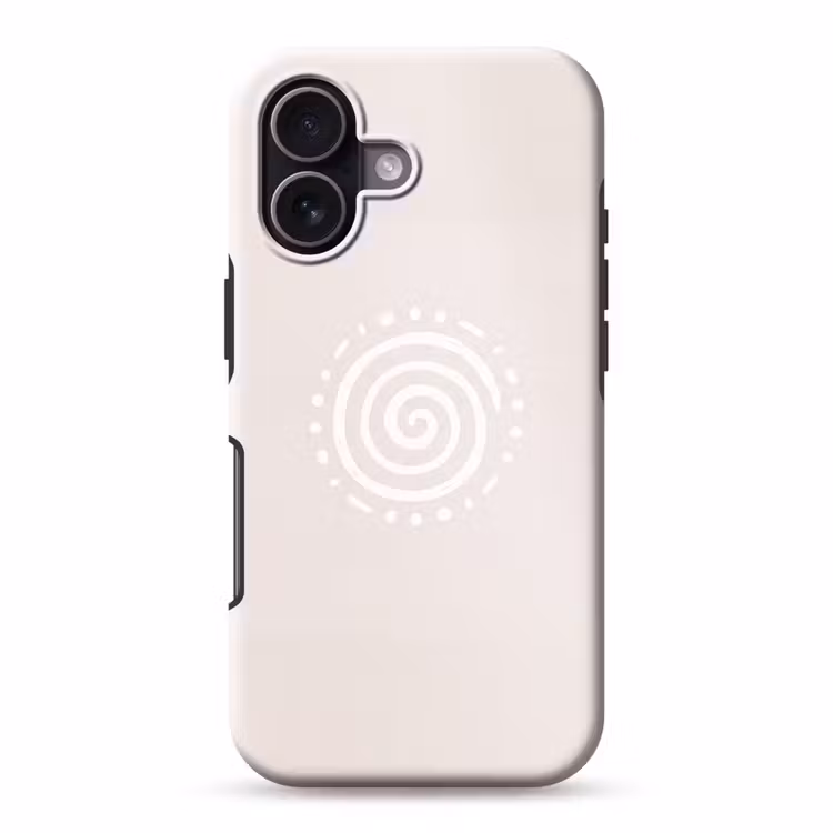 Telefoonhoesje Toughcase - Symbool - Spiraal - Abstract - Minimalistisch - Beige — 1
