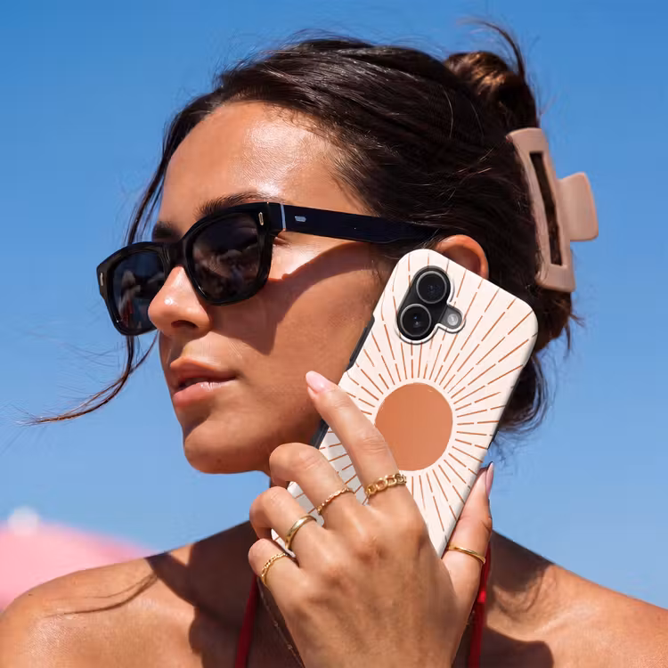 Telefoonhoesje Toughcase - Zon - Stralen - Abstract - Terracotta - Modern — 6