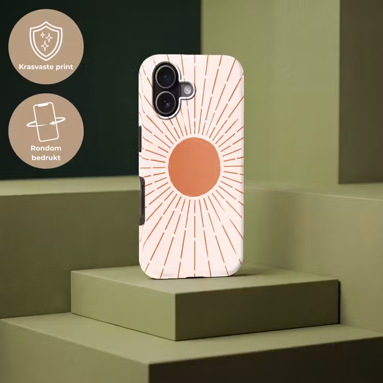 Telefoonhoesje Toughcase - Zon - Stralen - Abstract - Terracotta - Modern — 7